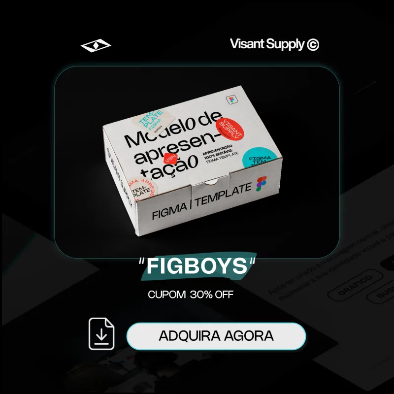 Caixa do template de apresentação da Visant Supply