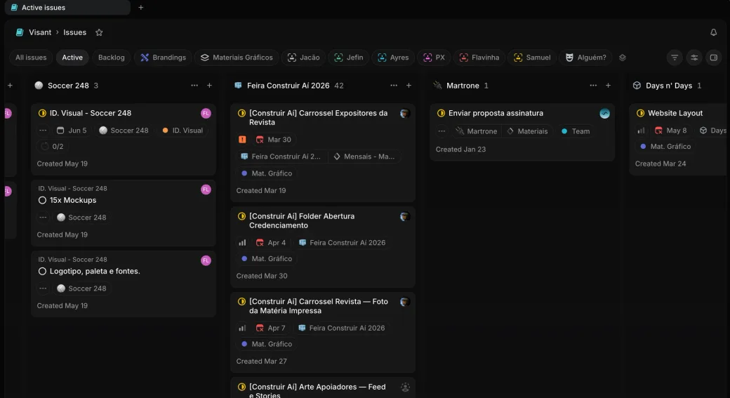 Tela do arquivo de projeto no Figma
